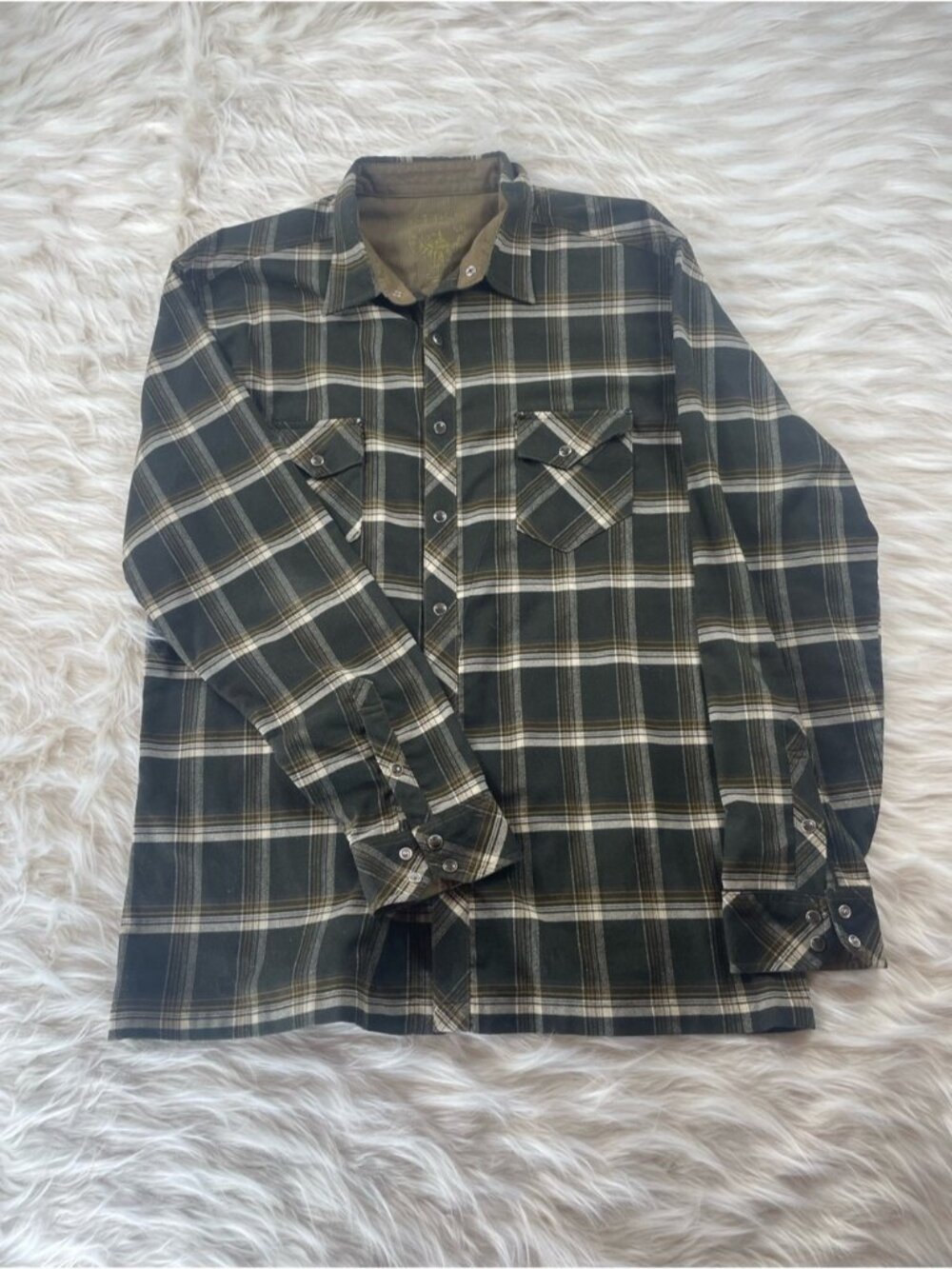 KUHL Pearl Snap Shirt Men's XL Brown Plaid